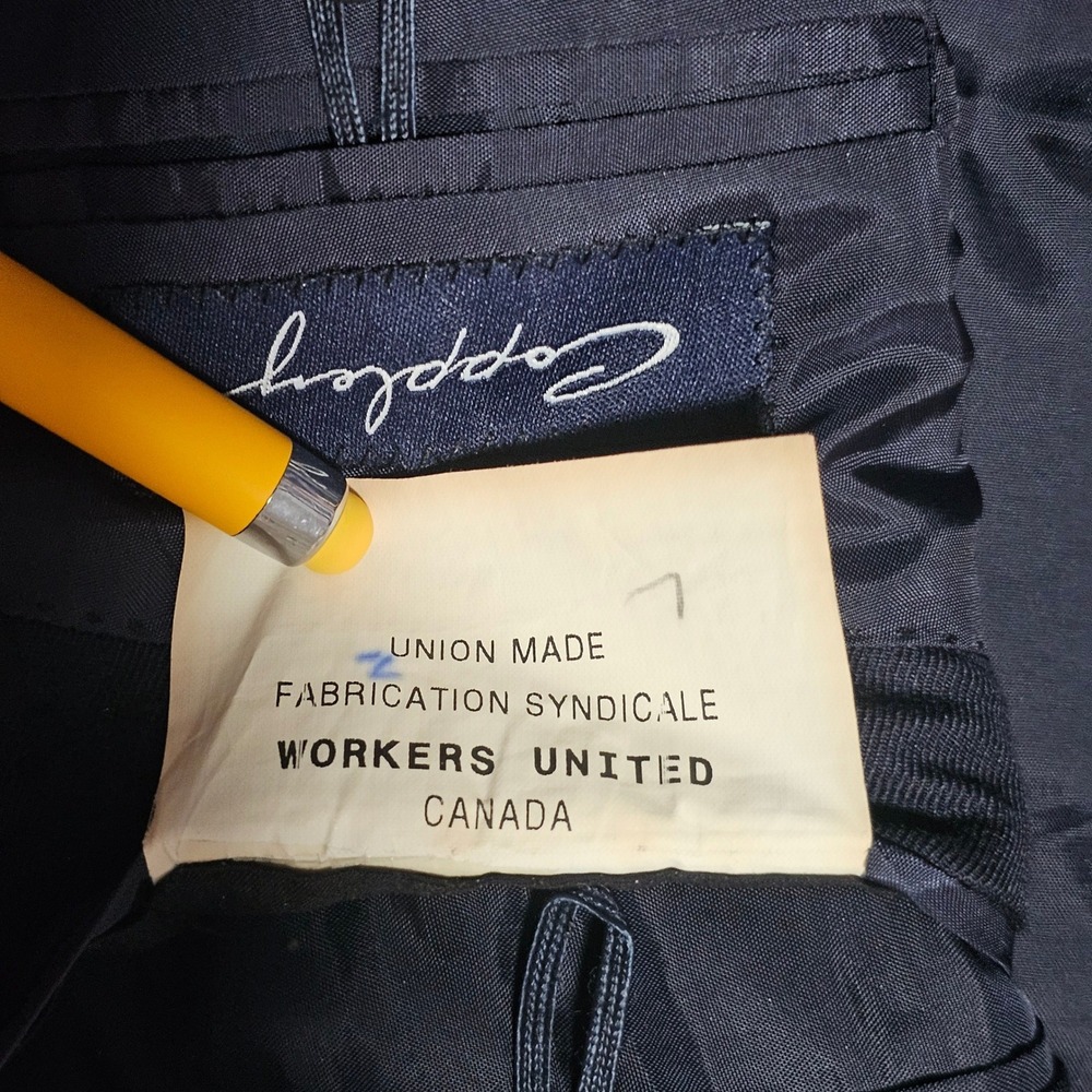 Coppley Sydney Navy Blue 100% Pure Cashmere Blazer Sport Coat Mens 46S Canada - Picture 8 of 14
